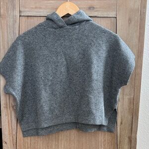 Zara Winter Collection Gray Kids Hooded Poncho Short sleeve